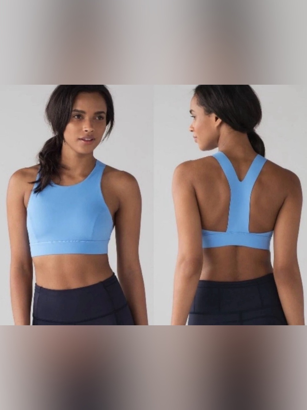 Lululemon Fast & Free Sports Bra Nulux Aero Blue Size 2 Padded W2AMIS